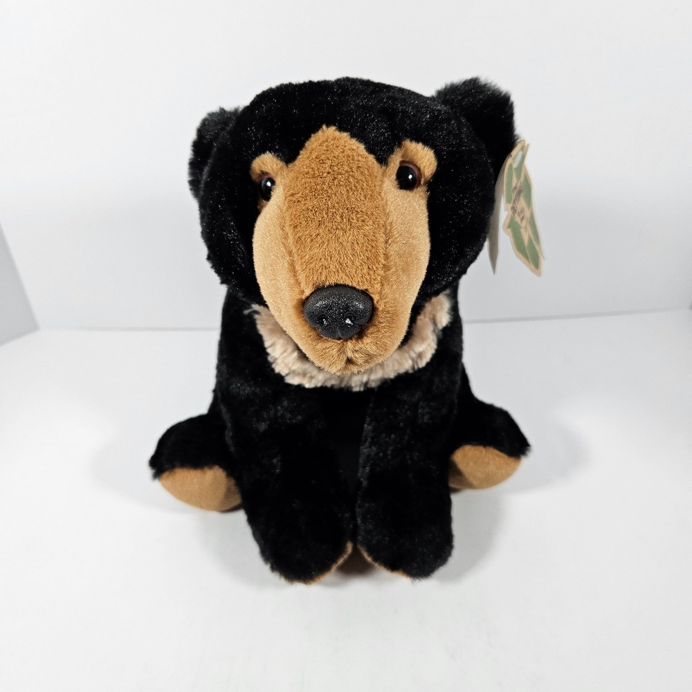The Petting Zoo Black Bear‎ Recycled Plush Stuffed Animal Eco-Friendly Toy